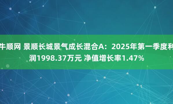 牛顺网 景顺长城景气成长混合A：2025年第一季度利润1998.37万元 净值增长率1.47%