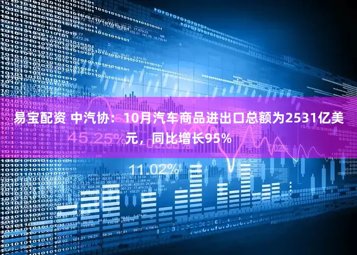 易宝配资 中汽协：10月汽车商品进出口总额为2531亿美元，同比增长95%
