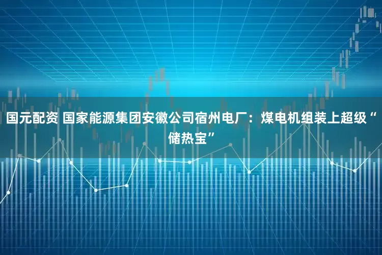 国元配资 国家能源集团安徽公司宿州电厂：煤电机组装上超级“储热宝”